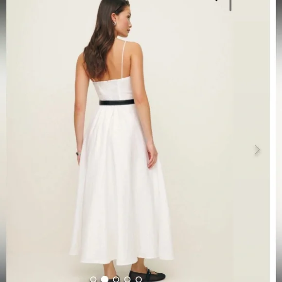 Reformation Monette Dress White size 4 - Picture 4 of 7
